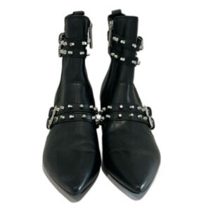 Kendall & Kylie Boots Women’s Size 9M Color Black Leather Silver Studded Ankle